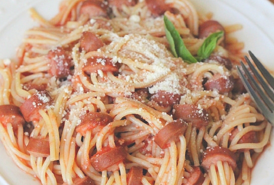receta para preparar espaguetti vienes